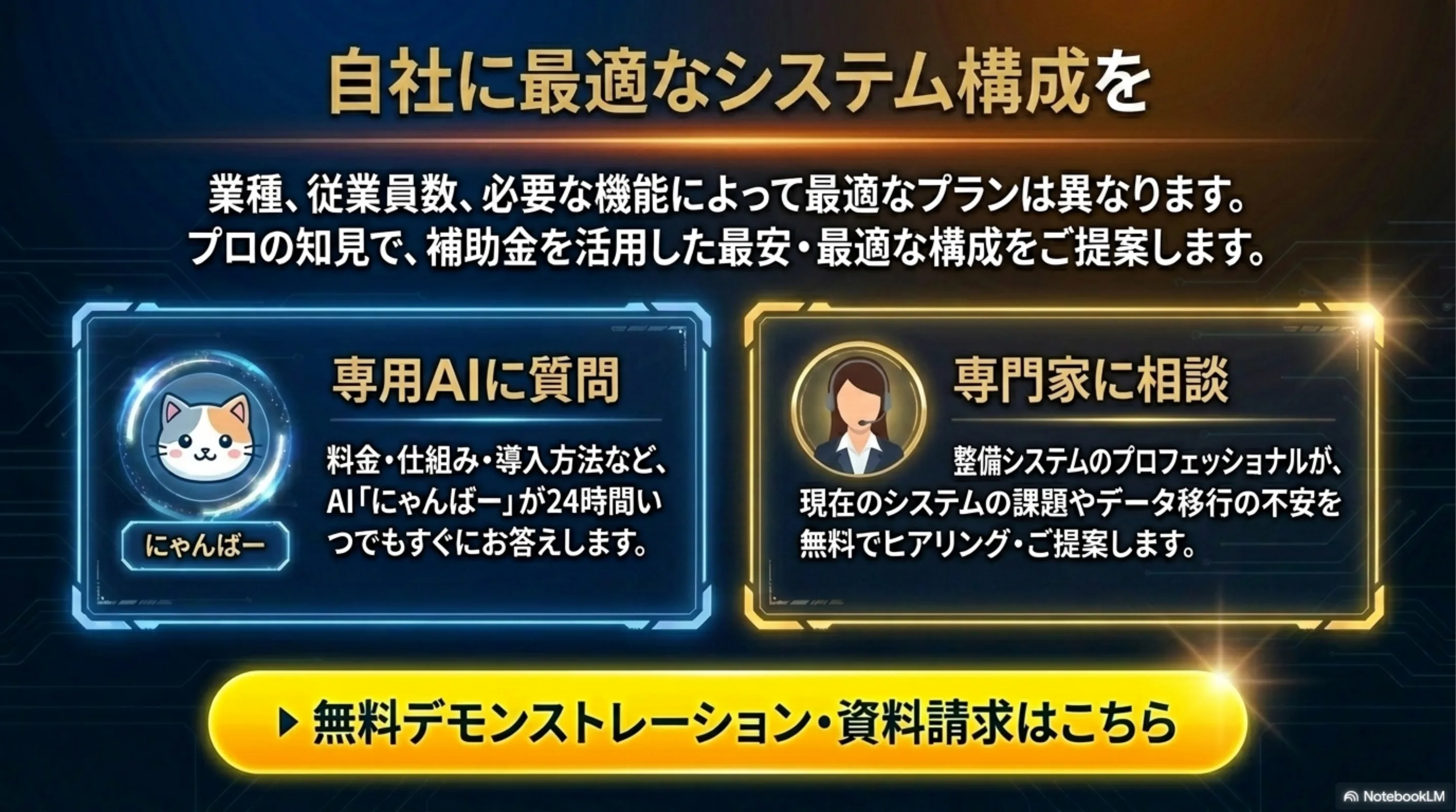 無料デモ・資料請求はこちら:専用AI質問・専門家相談